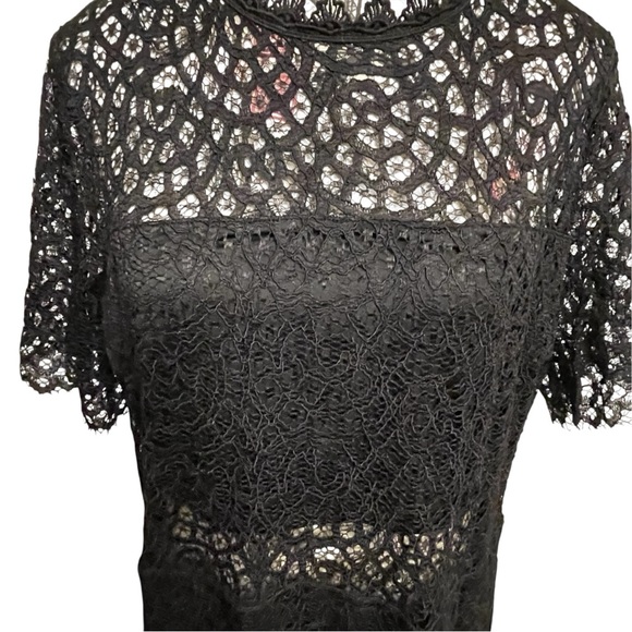 Chic Black Lace Midi Dress - Picture 2 of 6